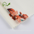 Glattes, gebürstetes Single-Jersey-Polyester-Spandex-Gewebe mit Blumen